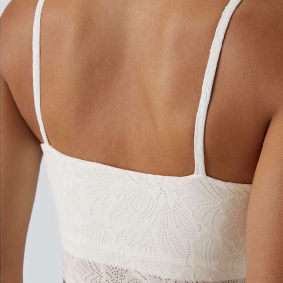 NWOT Halara Low Support Lace Overlay Cropped Yoga Sport bra size L - Picture 6 of 6